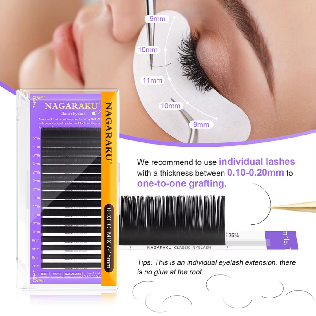 Classic Lashes Extension Matte Black