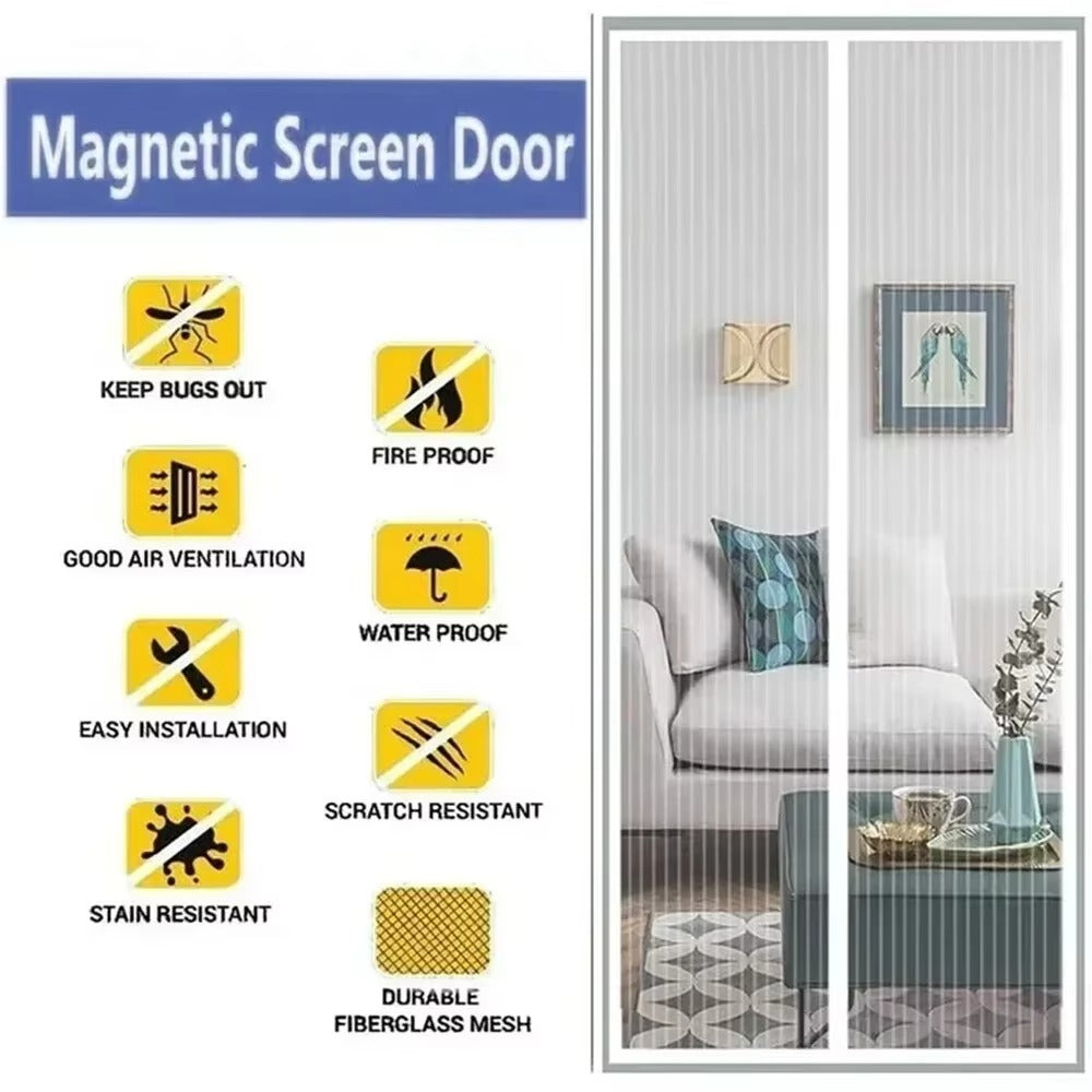 Anti Mosquito Fly Curtains For Doors | Screen Magnetic Mosquito